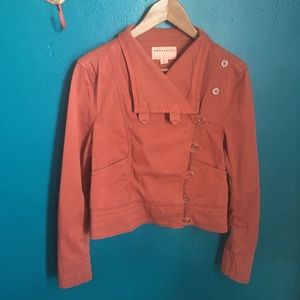 Anthropologie Rust Moto Style Jacket